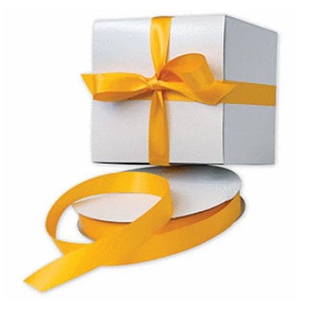 PAPILION Papilion R074400230660100Y .88 in. Double-Face Satin Ribbon 100 Yards - Yellow Gold R074400230660100Y